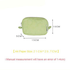 Women's Candy Cosmetic Bag Zipper Quilting Embroidery Handbag