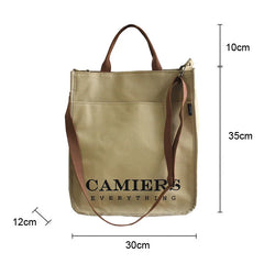 Women's Canvas Bag File Handbag Letter Printing Shoulder Messenger Bags