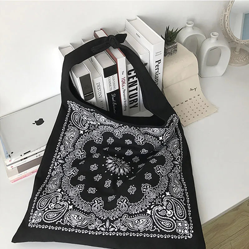 Women's Canvas Shoulder Bag Casual Tote Reusable Shopping Bag Handbag