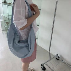 Women's Shoulder Messenger Dumpling Bag Large Capacity Nylon Cloth Bags