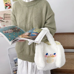 Plush Shoulder Bag Girls Purse Handbag Totes Cartoon Design