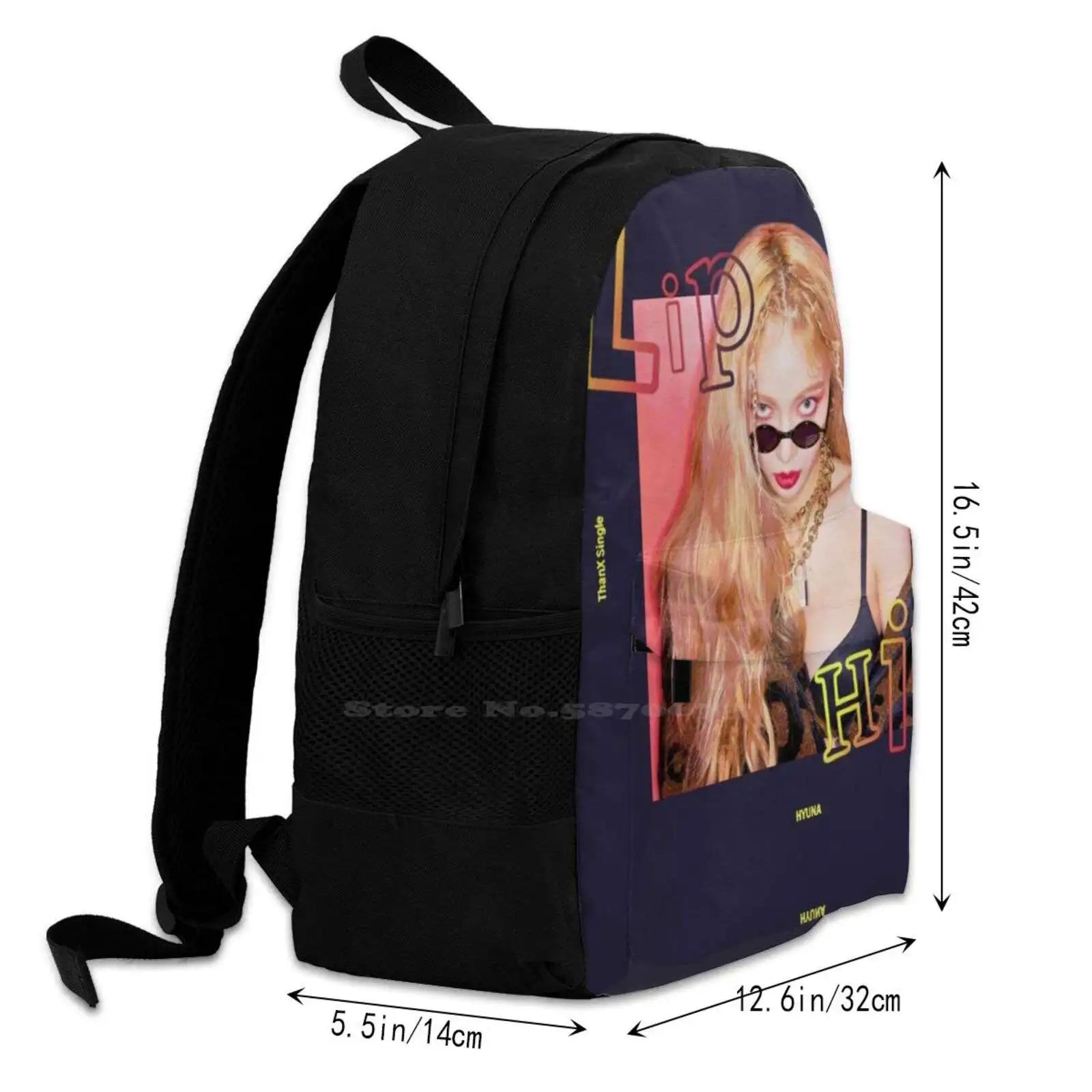 Hyuna Lip And Hip Bags Travel Laptop Backpack Kpop Song Album Hair Sunglass
