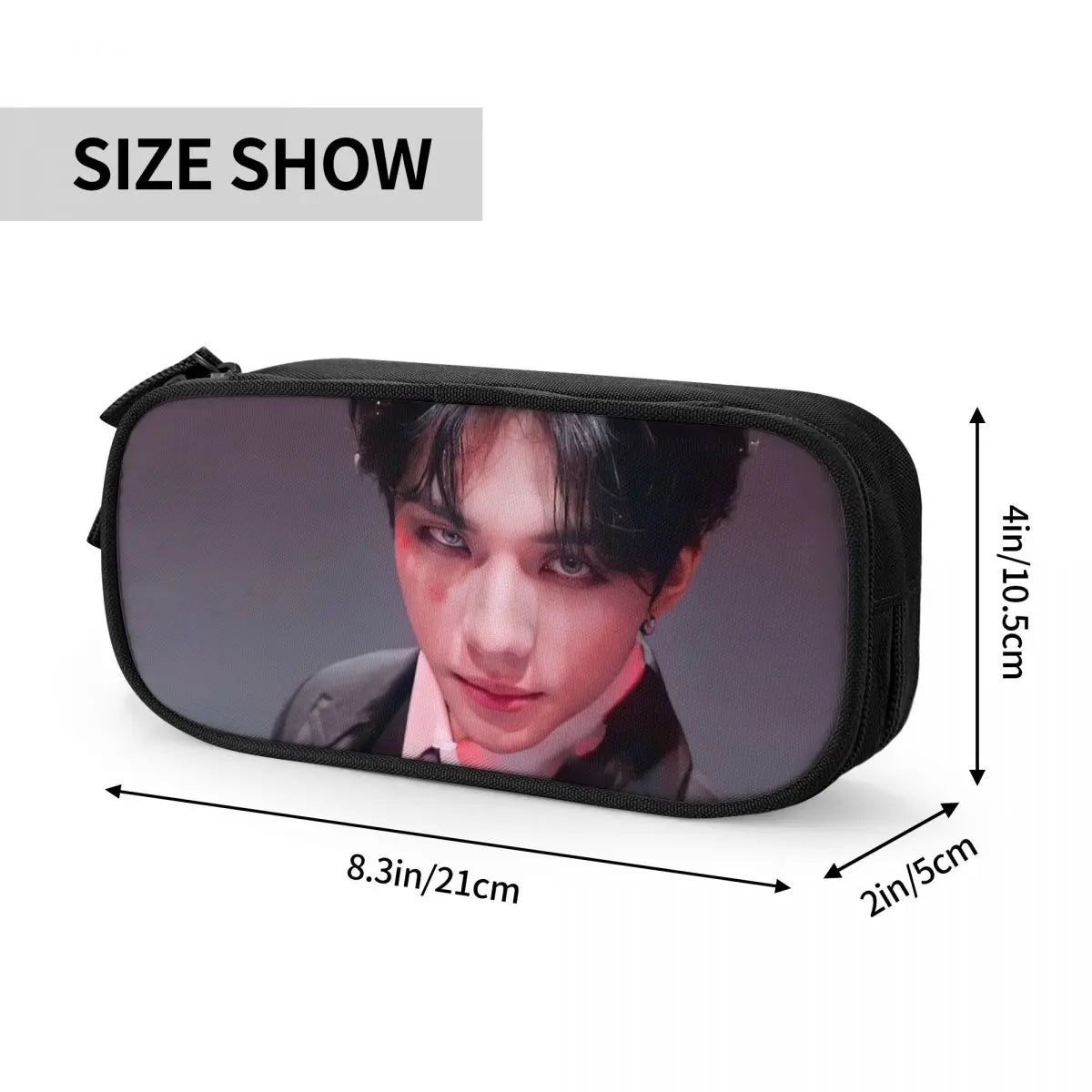 Hyunjin Pen Box Student School Anime Zipper Pen Bag Child Stationery Bag