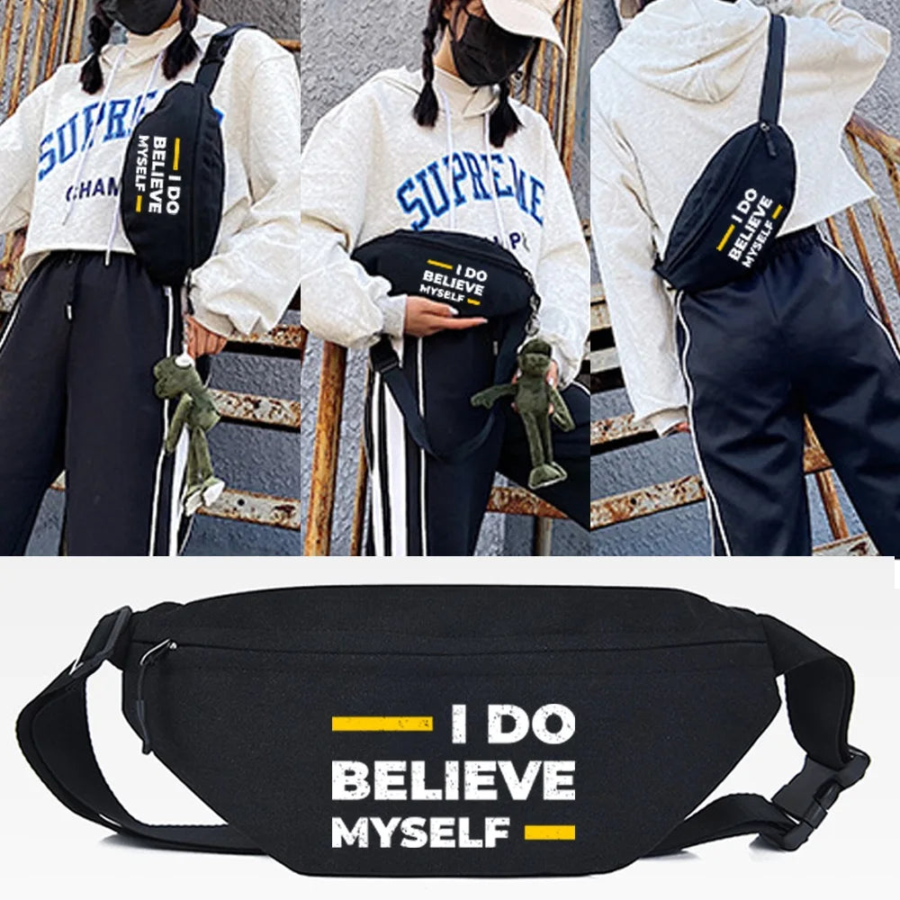Do Letter Print Waist Bags Shoulder Bag Sport Crossbody Chest Bags