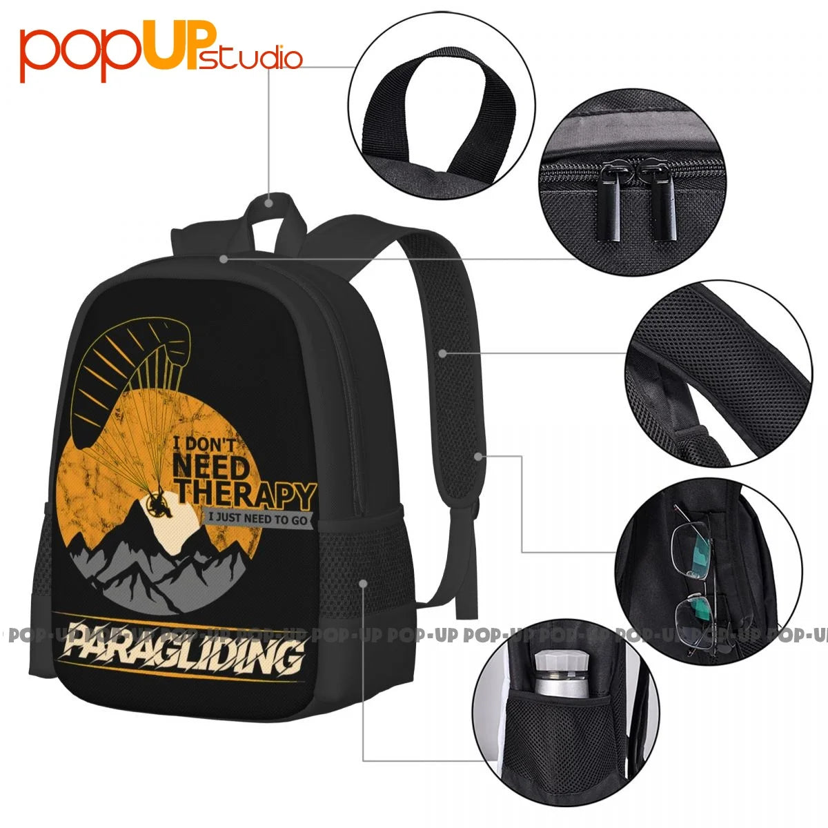 Paragliding Backpack Large Capacity School Schoolbag Sports Bag