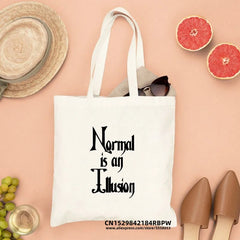 Wednesday Addams Canvas Tote Bag Shopper Handbag Reusable Shopping Bags