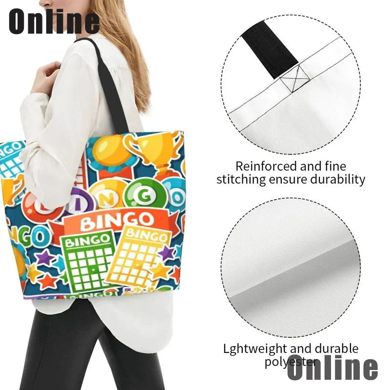 Bingo Game Funny Handbags Shoulder Bags for Women