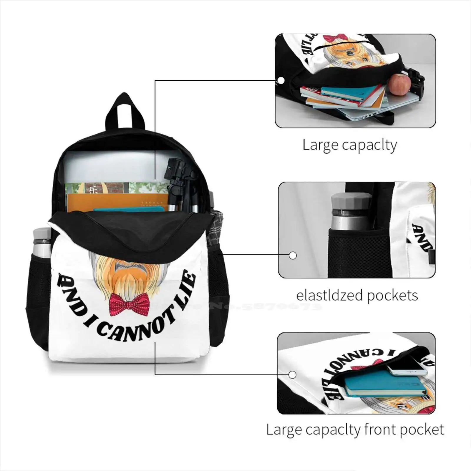 Teen College Student Backpack Laptop Travel Bags Macjarrgems I Love Mutts