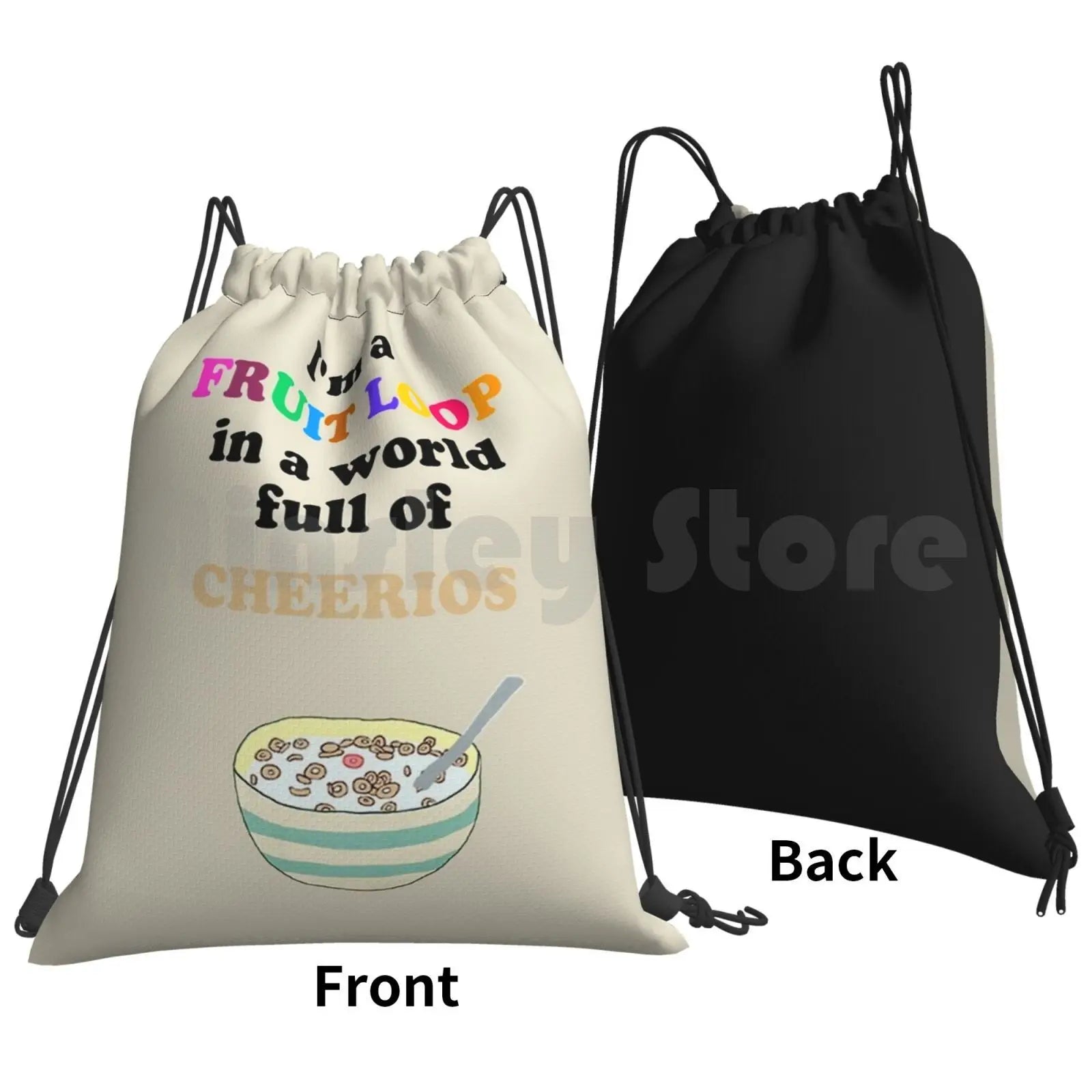 Fruit Loop in a Cheerios World Drawstring Bag