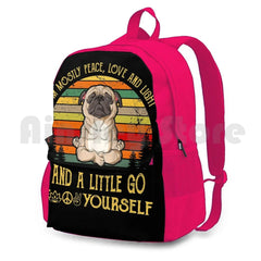 Vintage Outdoor Hiking Backpack Waterproof Camping Pug Do