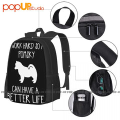 Pomsky Life Backpack - Large Capacity Training Storage Bag