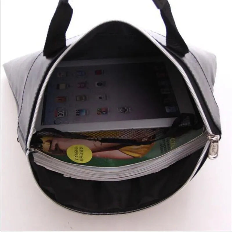 Double Zipper Portable Leather File Bag Meeting Bag