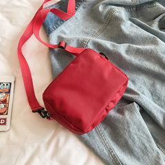 Canvas Small Flaps Square Handbag Crossbody Shoulder Bag