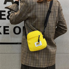 Canvas Small Square Handbag Messenger Bags for Women