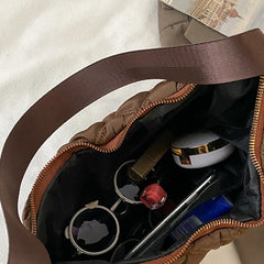 Women Space Cotton Padded Shoulder Bag Nylon Handbag Travel Purse