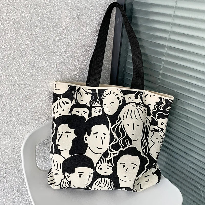 Lazy Style Women Canvas Shopping Bag Eco Handbag Tote Reusable Grocery Shopper B