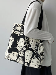 Lazy Style Women Canvas Shopping Bag Eco Handbag Tote Reusable Grocery Shopper B