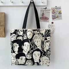 Lazy Style Women Canvas Shopping Bag Eco Handbag Tote Reusable Grocery Shopper B