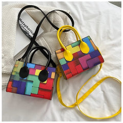 Women's Soft PU Leather Handbag Square Crossbody Travel Purse