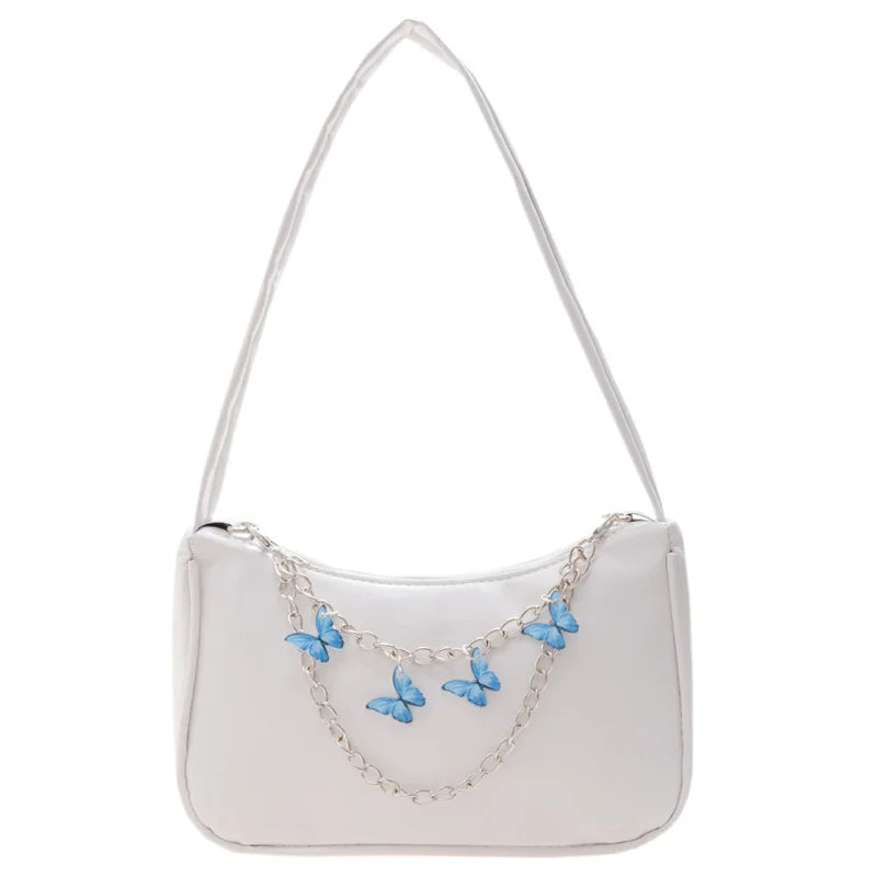 Women Butterfly Chain Bag Candy Bag Female Underarm Bags Ladies Travel Purses