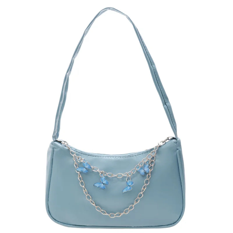 Women Butterfly Chain Bag Candy Bag Female Underarm Bags Ladies Travel Purses