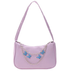Women Butterfly Chain Bag Candy Bag Female Underarm Bags Ladies Travel Purses