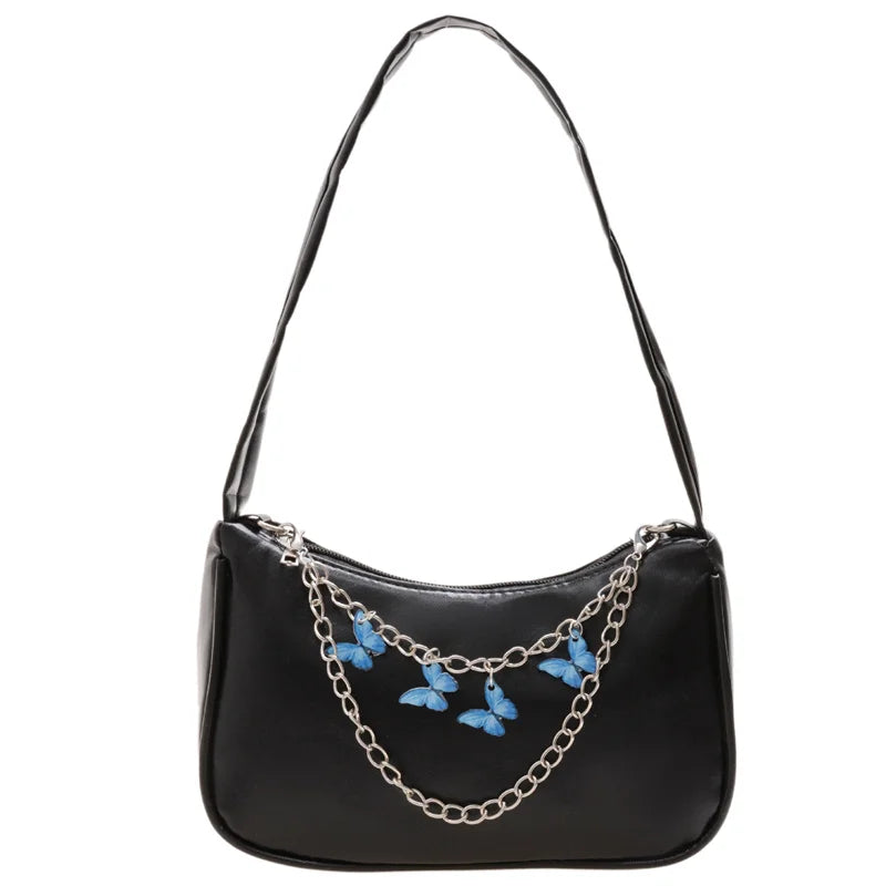 Women Butterfly Chain Bag Candy Bag Female Underarm Bags Ladies Travel Purses