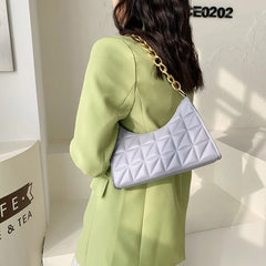 Thick Chain Shoulder Bag Women Leather Handbags