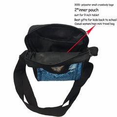 3D Wolf Printing Women's Mini Crossbody Bags for Girls