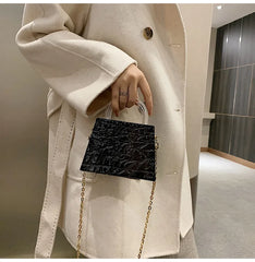 Ice Crack Transparent Lipstick Bags PVC Mini Handbag Purse