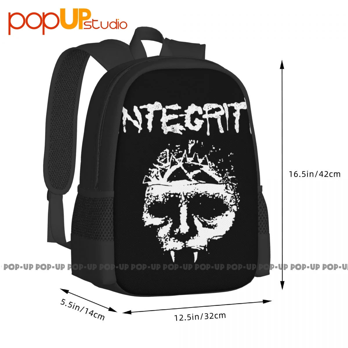 Integrity Skull Band Hardcore Punk Backpack Large Capacity