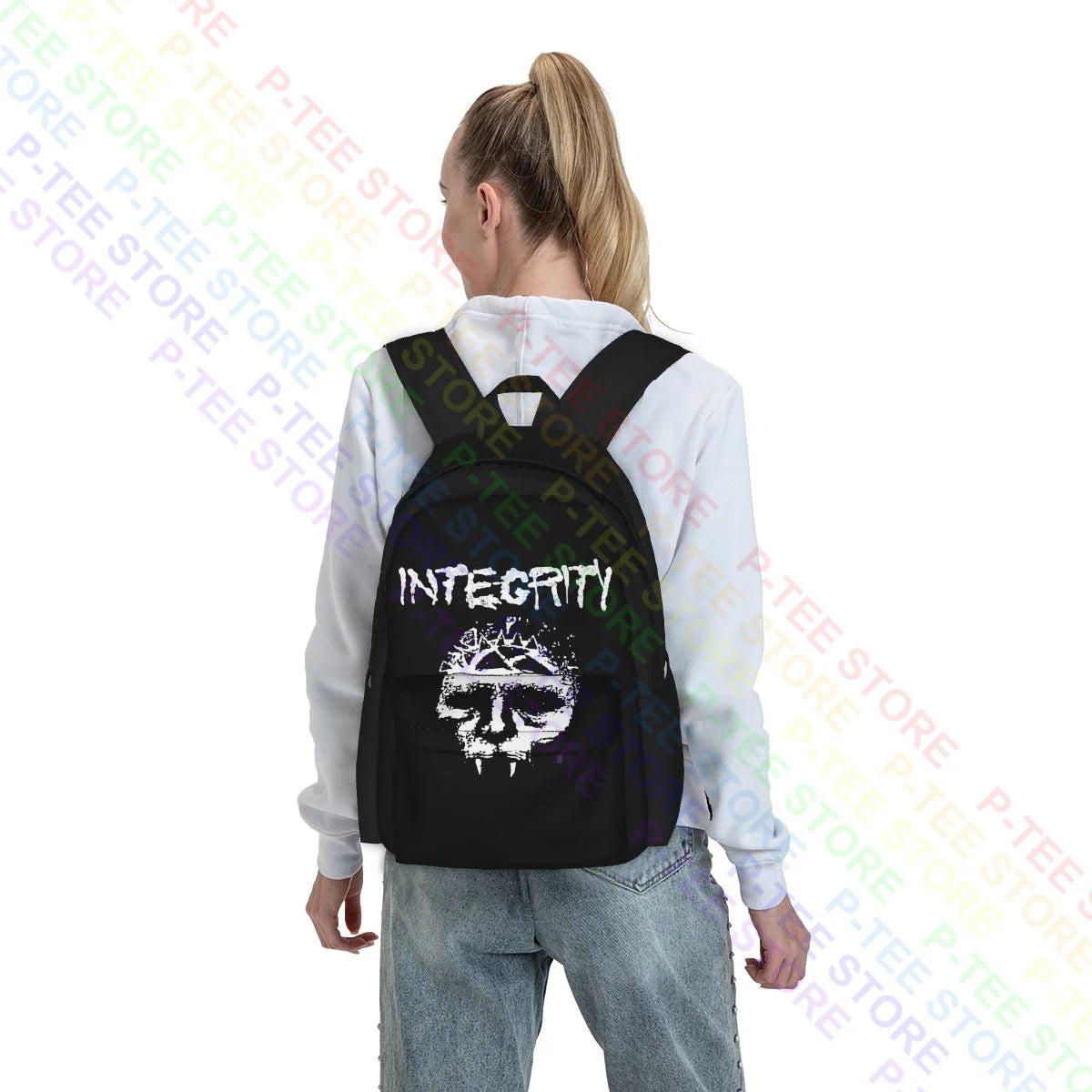 Integrity Skull Band Hardcore Punk Large Capacity Backpack