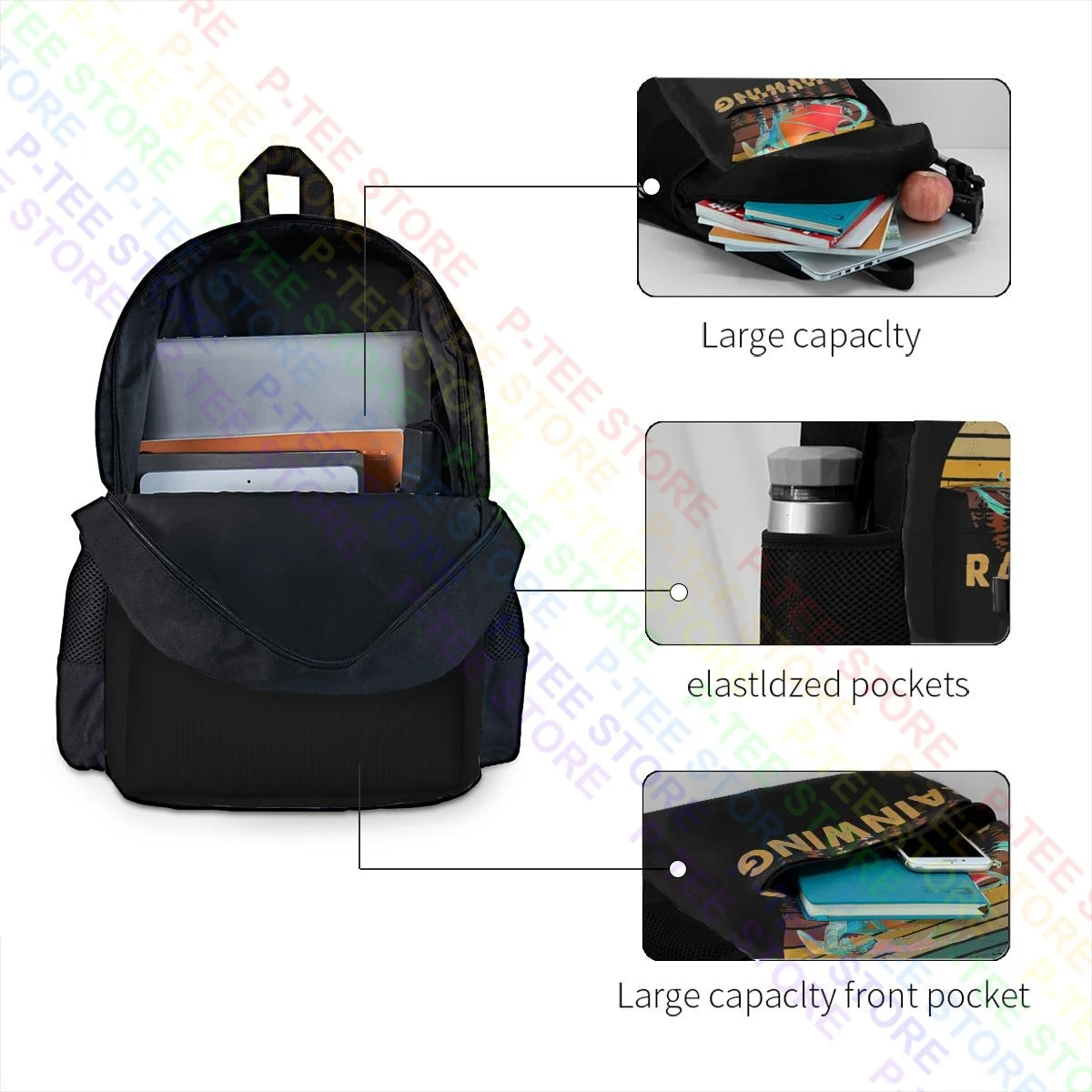 Rainwing Dragon Wings Of Fire Large Backpack Schoolbag