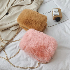 Furry Ladies Shoulder Bag Women Messenger Handbag Party Bags for Girls