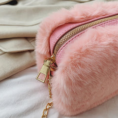 Furry Ladies Shoulder Bag Women Messenger Handbag Party Bags for Girls
