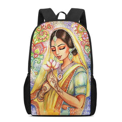 Indian Bride Art Print School Bags for Teen Girls Children's Backpack