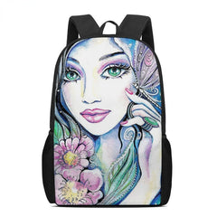 Indian Bride Art Print School Bags for Teen Girls Children's Backpack
