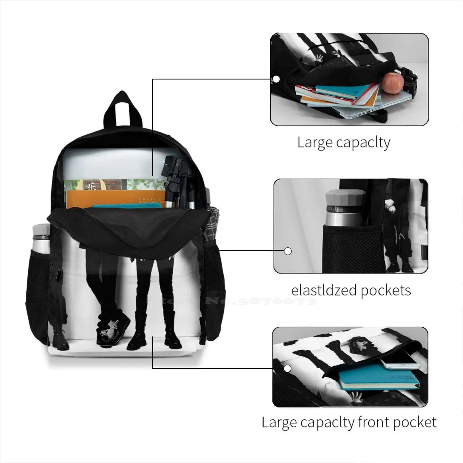 Indochine Band Poster Backpacks For Men Women Teenagers Girls Bags