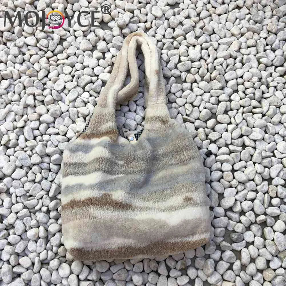 Plush Shoulder Bag Large Capacity Soft Handle for Autumn Winter