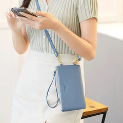 Touch-screen Mobile Phone Bag Crossbody Shoulder Bag Female Leather Handbag