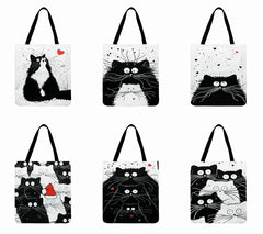 Ins And Cat Printed Tote Bag For Women