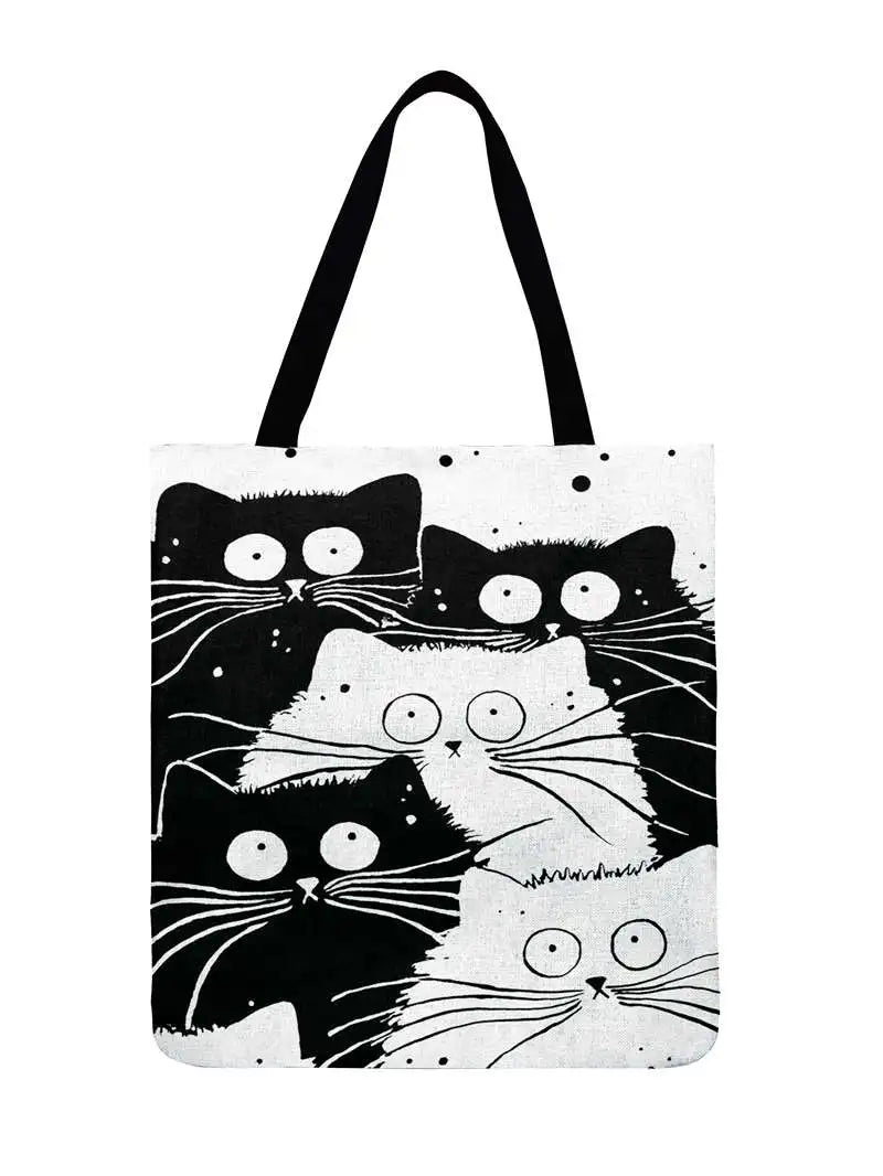 Ins And Cat Printed Tote Bag For Women