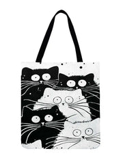 Ins And Cat Printed Tote Bag For Women