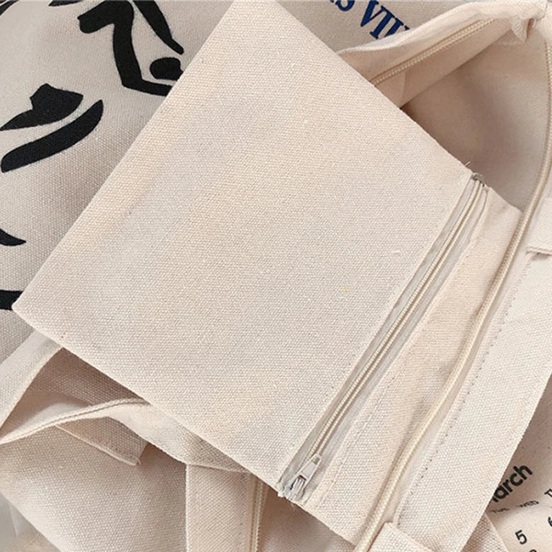 Women's Vintage Handbag Large Capacity Letter Head Tote Shopper Bag