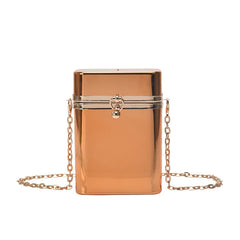 Glossy Acrylic Women Party Clutch Evening Handbag Crossbody Bag