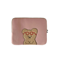 Ins Korea IPad Pouch for IPad Pro Air Cartoon Bear Sleeve Case Bag 11 13 15 Inch
