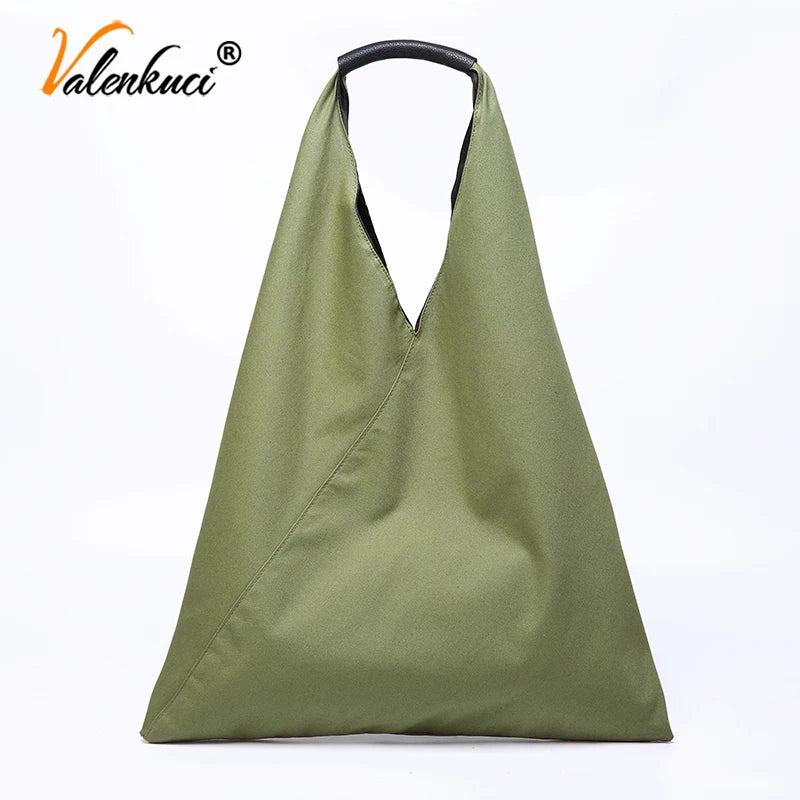 Lazy Style Shoulder Bag Student Casual Tote High Capacity Patchwork Large