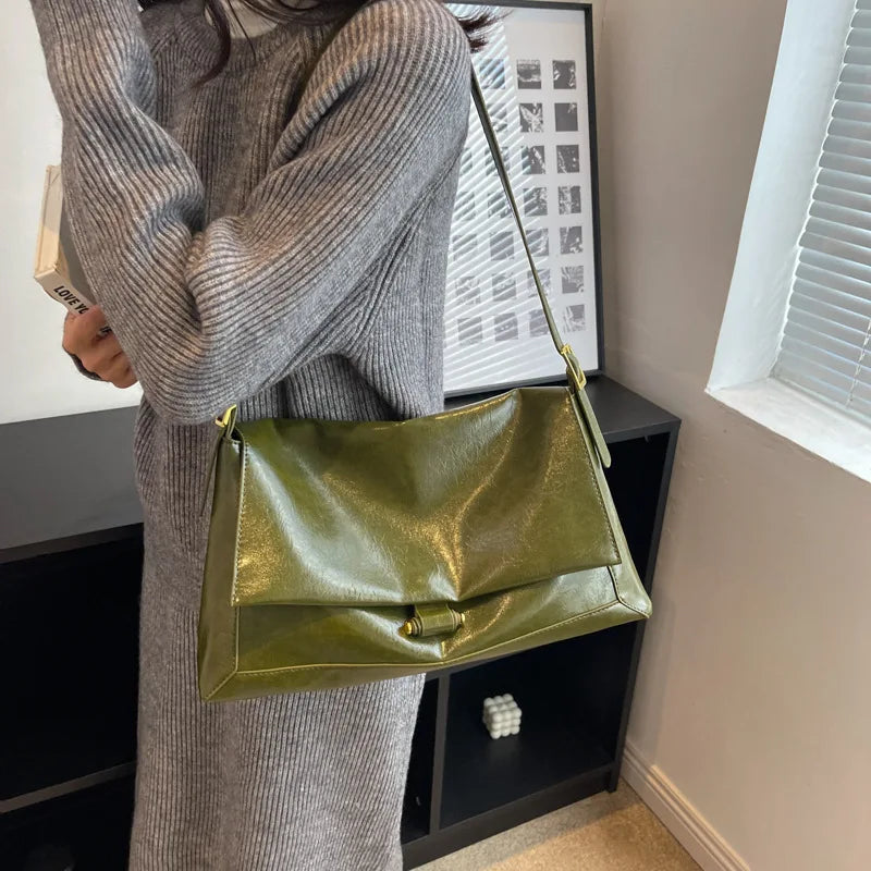 Ins Ladies Retro Postman Bag Adult Girls Tote Bag Women's Shoulder Bag