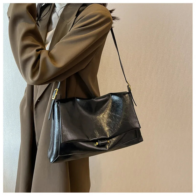 Ins Ladies Retro Postman Bag Adult Girls Tote Bag Women's Shoulder Bag