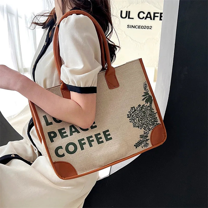 Canvas Large Capacity Tote Bag Women Handbags Shoulder Bags
